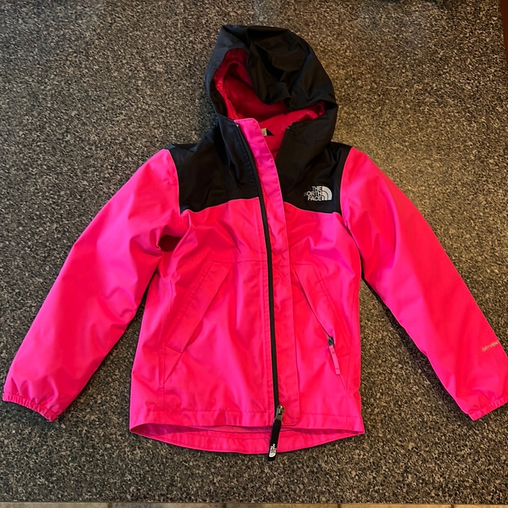 Like New Linaria Pink & Black, Lined North Face Jacket for Toddler Girls